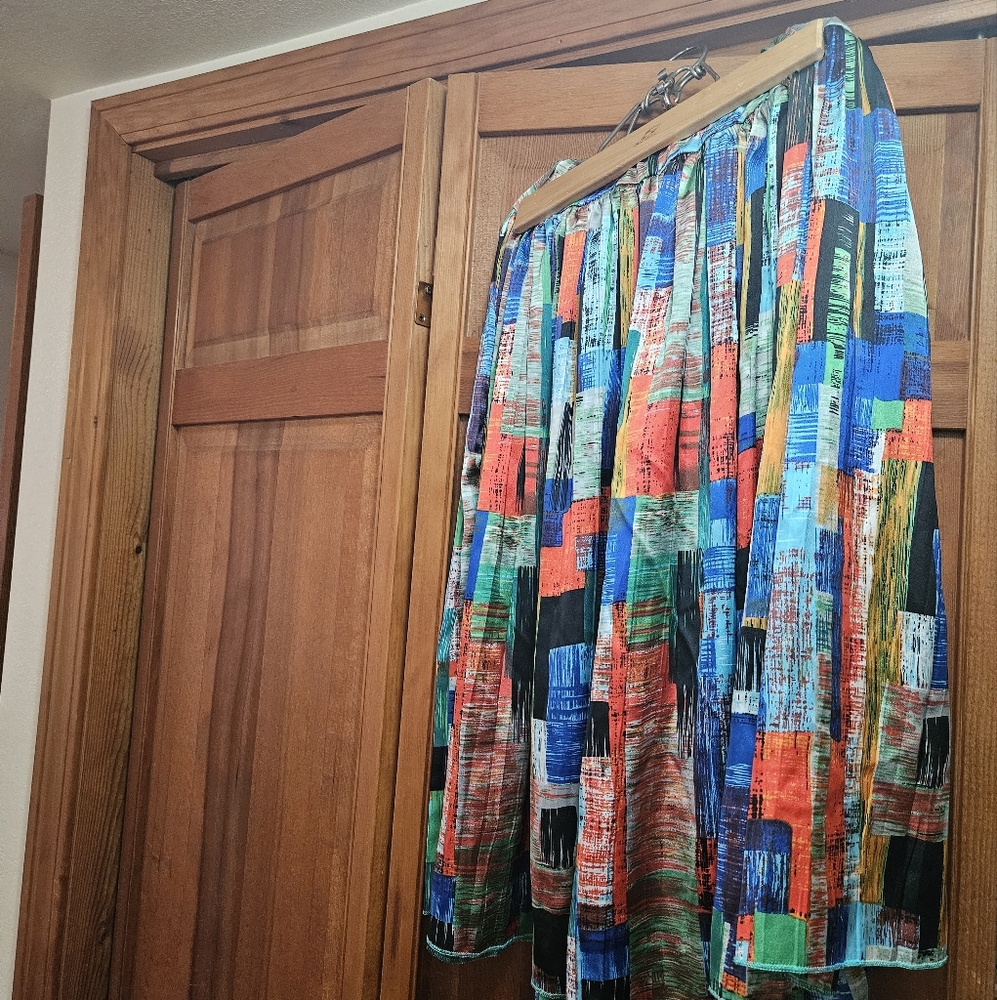 Colorful Abstract Women's Skirt Vintage